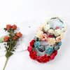 Cinaci 4 Pack Handmade Adjustable Floral Rose Flower Wreath Crown Headbands Garland Wedding Party Headpiece for Women Brides Bridemaids Girls Teens