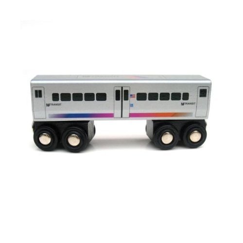 MUNI PALS Munipals New Jersey Transit Wooden Railway Child Safe and Tested Wood Toy Trains (Comet V Commuter)