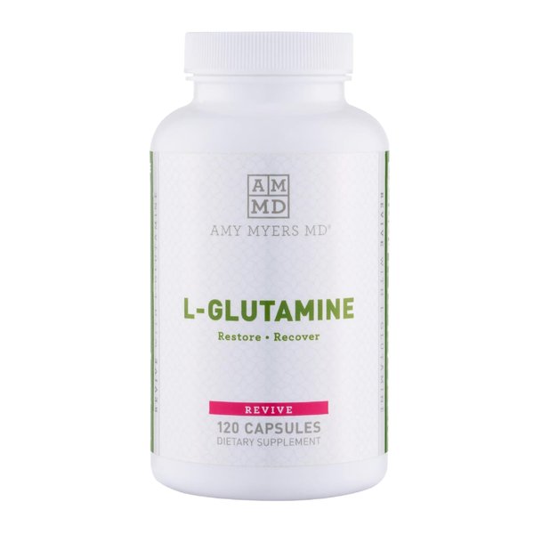 Amy Myers MD L Glutamine Capsules 1700mg to Support Sugar Cravings, Muscle Repair & Healthy Gut - Ideal Amino Acid For Leaky Gut & Digestive Health - Supports Immune System & Thyroid Function 120 Caps