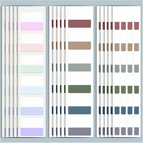 ELII 480 Pcs Morandi Tabs 2 Inch Sticky Index Tabs,Book Tabs Writable and Repositionable File Tabs Flags, Colored Page Markers 12Colors