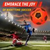 SQUAD Glow in The Dark Soccer Ball, Light Up LED Soccer Ball with 2 Lights and Pre-Installed Batteries, Official Size 5 for Teen Boys and Girls 8-14, Outside Toys for Kids