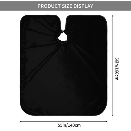 Custom Barber Cape, Personalized Hairdressing Apron with Adjustable Neckline - Design to Add the Unique Images and Text Barber Apron, for Home and Barbershop, Black