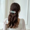 inSowni 4 Pack Luxury Glitter Sparkly Jeweled Gems Crystal Rhinestone Flower Metal French Barrettes Snap Alligator Hair Clips Headpieces Accessories for Women Girls