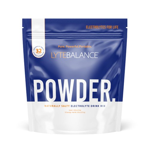 LYTE BALANCE Powder 32 Double Strength Packets, Naturally Salty Electrolyte Drink Mix w/Sodium, Potassium & Magnesium | Daily Hydration, Muscle Recovery, Immune Support | Keto, Paleo, No Sugar