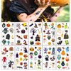 TopFunny Temporary Tattoos for Kids Halloween Makeup, 120Pcs Cartoon Tattoos (11 Sheets) Waterproof Fake Tattoo Body Art Stickers Children Party Decoration Supplies Gifts Favors Girls Boys Halloween