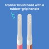 Quip Kids Electric Toothbrush - Sonic Toothbrush with Small Brush Head, Travel Cover & Mirror Mount, Soft Bristles, Timer, and Rubber Handle - Pink