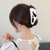 AUOCATTAIL Halloween Hair Claw Clip 2pcs Big Mask Ghost Face Hairpin Funny Ponytail Clip Scream Grimaces Scary Styling Shark Clip Hair Accessories Halloween Styling