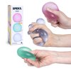 Speks Gump Stress Balls - Silky Soft Memory Gel Squishy Fidget Toy for Adults and Teens 14+ | Christmas Gift, Holiday Stocking Stuffer, Stress Relief Present, Office Desk Toy | Tri-Color, Pack of 3