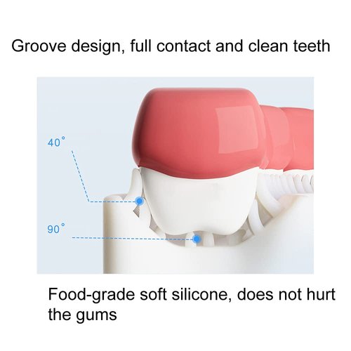 claiol 2 PCS U-Shaped Kids Toothbrush, Soft Manual Training Toothbrush for Kids 6-12 Years (Pink +Blue)