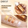 40ml Body Shimmer Oil,Liquid Body Illuminator, Waterproof Moisturizing And Glow For Face & Body, All-In-One Makeup Liquid Illuminator, Summer Body Luminizer,Makeup Brush Include (05#Gold)