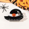 Halloween Witch Hat Clips,Black Claw Clip with Colorful Skull Design,Non-slip Hair Clips Strong Hold Hair Jaw Clips,Rhinestone Hair Clips for Women Girls Halloween Hair Accessories