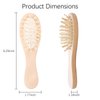 Wooden Paddle Hair Brush, Portable Cartoon Comb, Airbag Wood Massage Comb, Mini Travel Hairbrush for All Hair Types