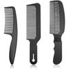 3 Pieces Hair Cutting Comb Barber Comb for Men Women Hair Styling Combs Fine Teeth Carbon Comb Set Anti Static Heat Resistant Hairdressing Comb