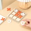Meooeck 6 Pieces Wooden Tic Tac Toe Game Mini Board Game Xo Chess Board Game Family Game Toys Birthday Party Favors, Goody Bag Stuffers
