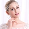 Salliy Wedding Hair Comb Silver Leaf Bridal Hair Piece Silver Rhinestone Hair Accessories for Women and Girls (K)