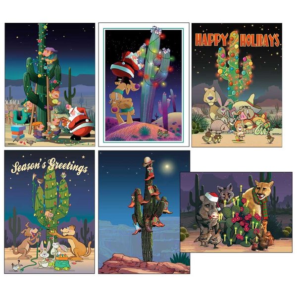 Stonehouse Collection Western Christmas Cards Variety Pack - 24 Southwest Cards & Envelopes