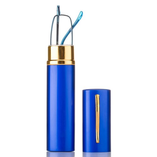 "Pocket" Readers Ultra Compact Spring Temple Reading Glasses w/Portable Pocket Clip Aluminum Case Red +1.00