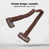 4PCS Face Lifting Band with Hairclip, Reusable Hairpin Facial Lifting Bands Invisible Facelift Patch Straps for Hair, Adjustable Elastic Band (Brown)