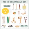 Makeup Kit Toys for 2 Year Old Girls Gifts - Wooden Makeup Toy Set Pretend Play for Toddler 2-4 - Montessori Toys for 2 3 Year Old, Christmas Birthday Gifts for Kids 3-5 with Beauty & Hair Salon Toys
