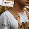 Briteree Woodworking Apron for Men, Gifts for Woodworker, with 9 Tool Pockets, Durable Waxed Canvas Work Apron, Gifts for Him