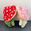 Frog Plush Toys, 10" Cute Frog with Pink Mushroom Hat Stuffed Animals, Kawaii Plushies Gift for Kids Girls Adults Valentines Birthdays Gift (Light Green Body Pink Hat, 10inch)