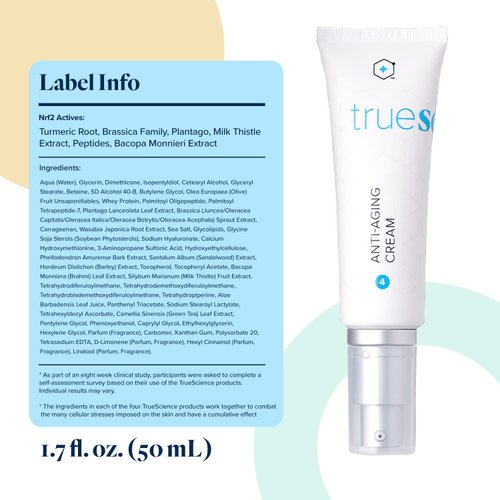 LifeVantage Face Moisturizer (50ml) TrueScience Anti Aging Cream, Deep Facial moisturizer, and Face Cream that Helps Combat The Appearance of Fine Lines and Wrinkles with Powerful Nrf2 Actives.