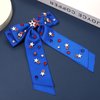 4th of July Hair Accessories - American Flag Star USA Patriotic Bow Clips, Blue Hair Bows for Women, Party Favors and Gifts