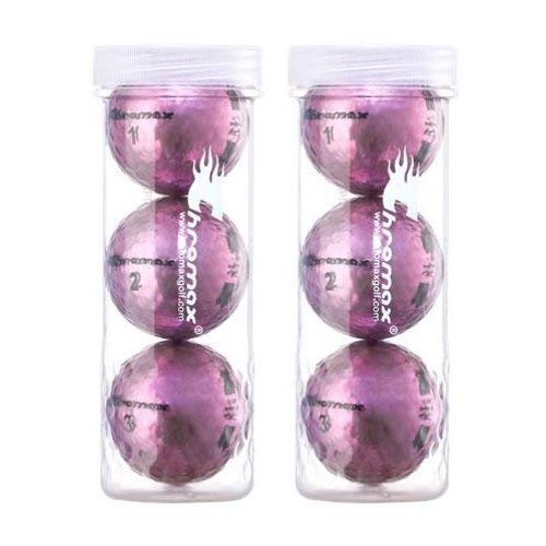 Chromax M5 Metallic High Visibility Purple Golf Balls, 2-Tubes of 3, New