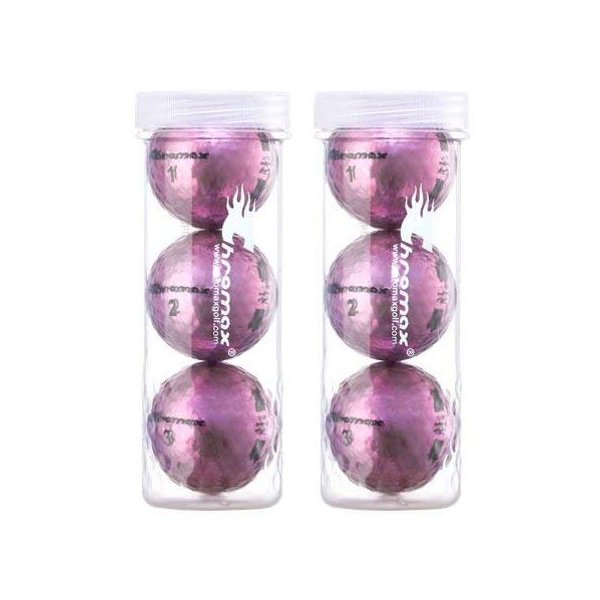 Chromax M5 Metallic High Visibility Purple Golf Balls, 2-Tubes of 3, New