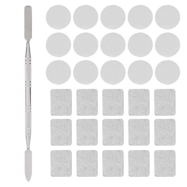 31pcs Metal Stickers for Eyeshadow Palette Set, Empty Eyeshadow Makeup Palette, Metal Stickers Colorful Empty Palette Sticker for Eyeshadow Palette Set (15Pcs Round + 15Pcs)