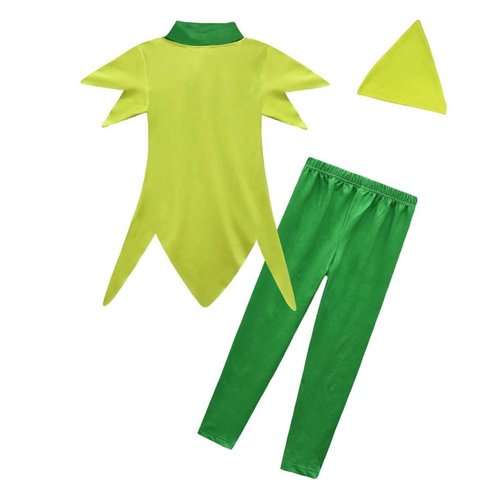 Dressy Daisy Peter Pan Costume with Hat for Little Boys Halloween Fancy Party Dress Up Outfit Set Size 5T 6