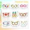 PHOGARY 30 Pack Luau Party Glasses Funny Hawaiian Paper Glasses, Tropical Fancy Dress Props for Fun Summer Kids Party Favors Hawaii Party Supplies Beach Themed Party Decoration
