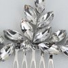 JWICOS Silver Bridal Wedding Hair Comb for Brides and Bridesmaid Shining Crystal Rhinestones Bridal Comb Barrette for Women and Gilrs (Silver)