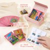 LYINGFISH Tarot Cards Pink Tarot Cards with Guide Book Waterproof and Wrinkle Resistant Tarot Gold Foil Tarot Cards for Beginners Pink Tarot Deck Tarot Cards with Meanings on Them Gold Tarot Cards