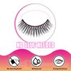 Self Adhesive Eyelashes Lash Clusters Reusable Adhesive Eyelashes,No Glue Needed,No Sticky Residue Lashes with Tweezers For Diy lashes Extension At Home By WLFRHD(Bell,D-Mix11-15mm Kit)