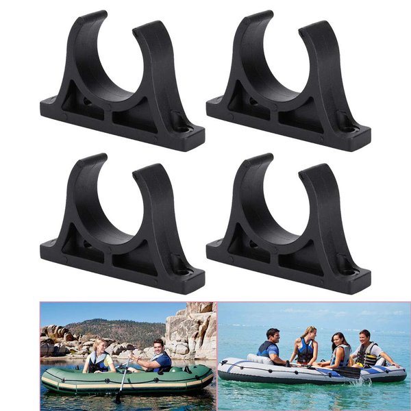 Luckycivia 2 Pairs Kayak Paddle Holder, Plastic Inflatable Boat Paddle Holder Clip, Oar Keeper for Kayaks Canoes Rowing Boats