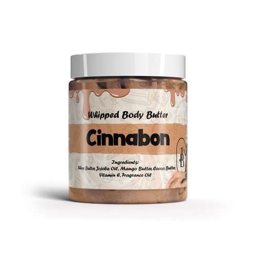 Jersey Botanical - Cinnabon Whipped Body Butter 8oz. With Shea Butter Mango Butter Cocoa Butter Creamy Natural Smooth Long-lasting Intense Moisturizer