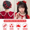 10PCS Velvet Hair Bows Clips for Baby Girls Baby Hair Clips Baby Bows For Girls Adorable Mini Bows for Infant Fine Hair Soft Velvet Non-Slip Alligator Clips Hair Accessories for Toddlers Babies