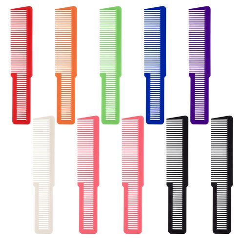 Hair Cutting Comb, 10 Pcs Multicolor Barber Comb Professional Fine Tooth Clipper Comb Plastic All Purpose Hair Styling Tools for Men Women Stylists Home Salon (8 Colors)