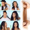 DÉBUT Afro Kinky Bulk Auburn Brown 100% Human Hair 3 Packs 150g Tight Afro Kinky Curly Bulk Bundles Hair for Making/Repair Locs, Kinky Twists, Dreadlocks Braiding Hair Extensions (#30, 14 Inches)