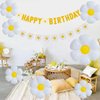 32pcs Daisy Flower Birthday Banner Balloons Decoration,Daisy Birthday Decorations，Daisy Flower Girls Boys Birthday Party Supplies