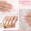 RARJSM Nude Rubber Base Gel Nail Polish Set Clear Sheer Milky White Opaque Pink Builder Base Gel in a Bottle Hard Extension Gel Skin Tone 6 Netural Colors Cured for Nails at Home Salon DIY Beginner