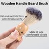 Hand Crafted Shaving Brush for Men, Wood Handle Hair Salon Shave Brush for Wet Shave Safety Razor, Perfect Father's Day Gifts for Him Dad Boyfriend