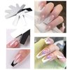 4PCS Tool Kit Nail Cutter, BetterJonny Stainless Steel Nail Art Manicure Edge Trimmer Almond Shape Easy French Smile Cut V Line Diy Plate Module