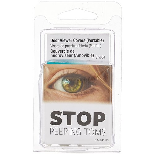 Prime-Line S 5084 Fixed Door Viewer Privacy Cover, 1-5/8 In. Outside Diameter, Plastic Construction, White (Single Pack)