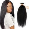 30 30 30 Inch Natural Color Human Hair Bundles Color #1B Kinky Straight Bundles Brazilian Grade 8A Virgin Human Hair Extensions Natural Black Yaki Straight Bundles 300g