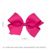 Wee Ones Girls' Medium Moonstitch Grosgrain Bow 3 pc. Variety Pack Set on WeeStay No-Slip Hair Clip