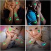 Luminous Tattoos for Kids,240 Styles Glow In The Dark Tattoos for Boys and Girls,Dinosaur Space Butterfly Pirate Mermaid Temporary Tattoo Stickers,Birthday Party Makeup Supplies 20 Sheets