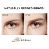 Music Flower Eyebrow Pencil in Teardrop Tip with Spoolie Brush, Dual Ended Eyebrow Pen Natural Fills and Defines Brow Tint, Soft Brown