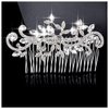 Anglacesmade Bridal Hair Comb Crystal Hair Comb Silver Rhinestone Headpiece Marquise Side Comb Sapphire Wedding Hairpiece Prom Bridesmaid Hair Jewelry for Women and Girls